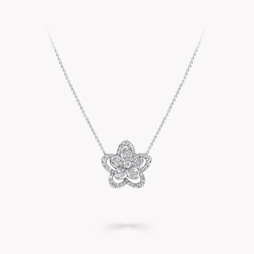 Carave Paris Floral Diamond Pendant Necklace