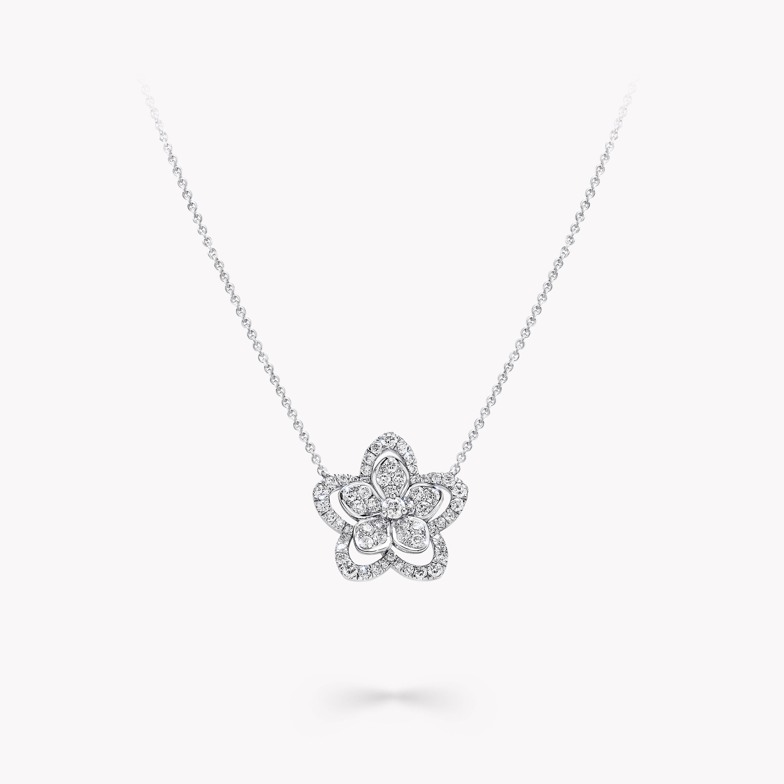Carave Paris Floral Diamond Pendant Necklace