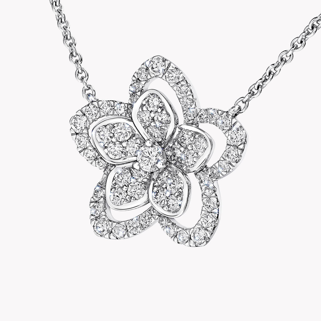 Carave Paris Floral Diamond Pendant Necklace