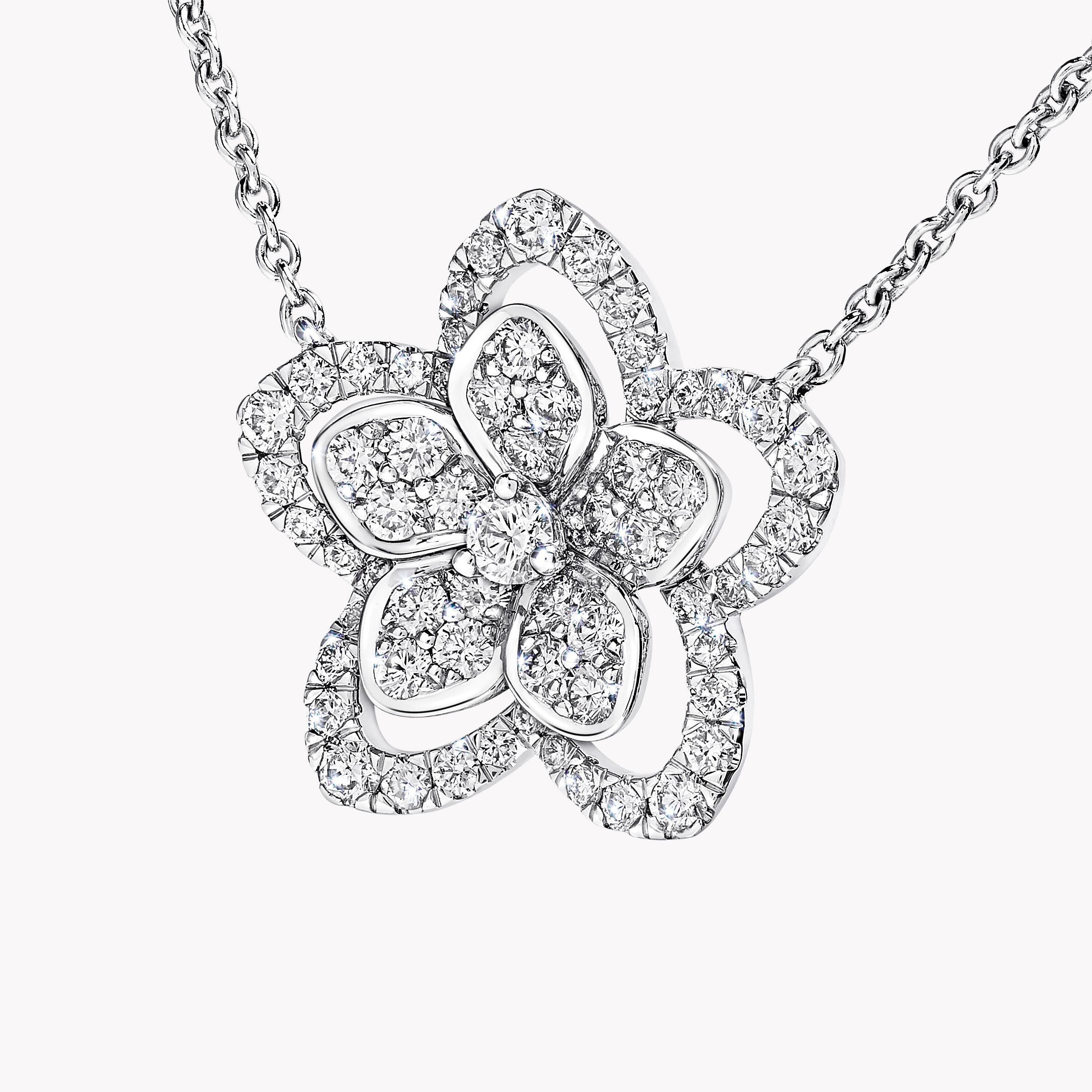 Carave Paris Floral Diamond Pendant Necklace