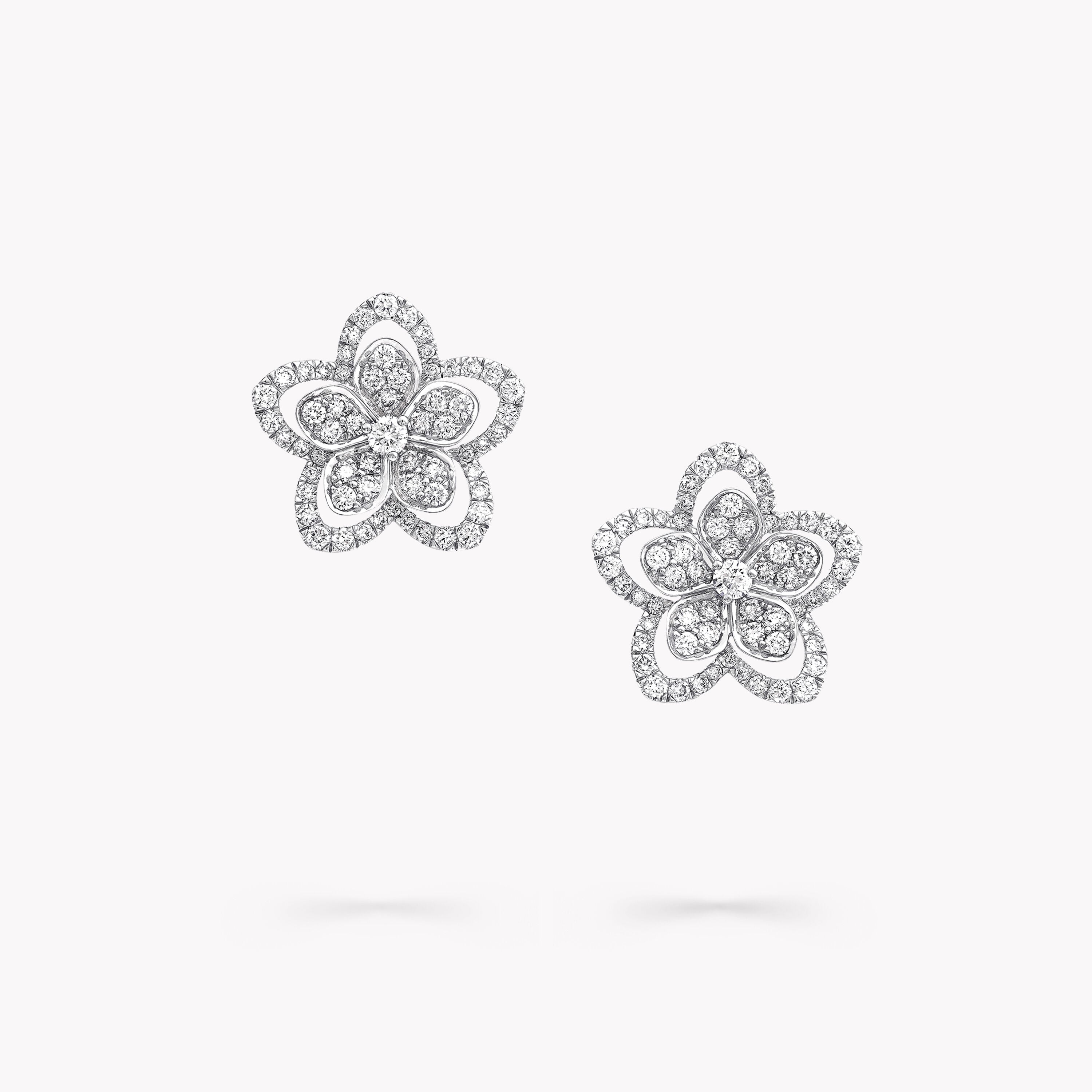 Carave Paris Floral Diamond Stud Earrings