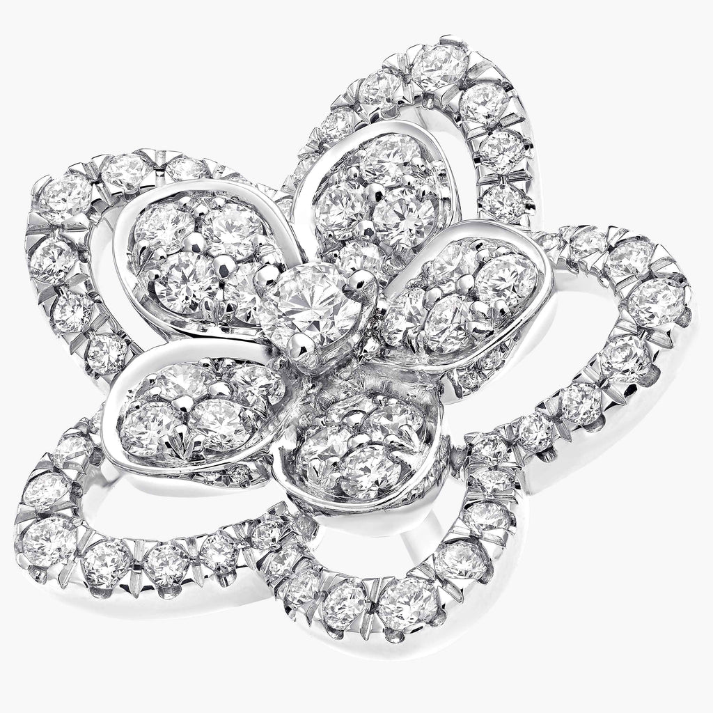 Carave Paris Floral Diamond Stud Earrings