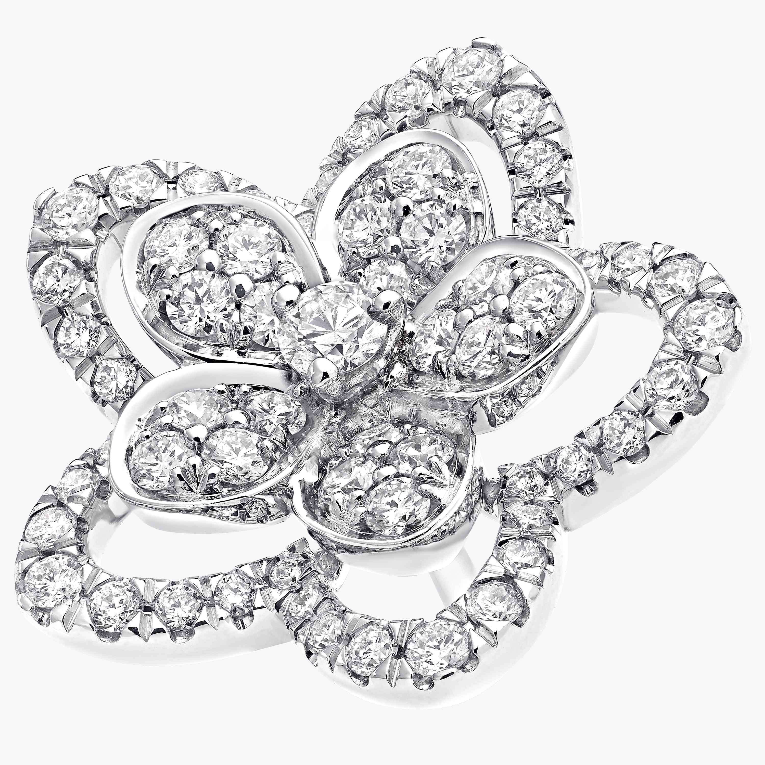 Carave Paris Floral Diamond Stud Earrings