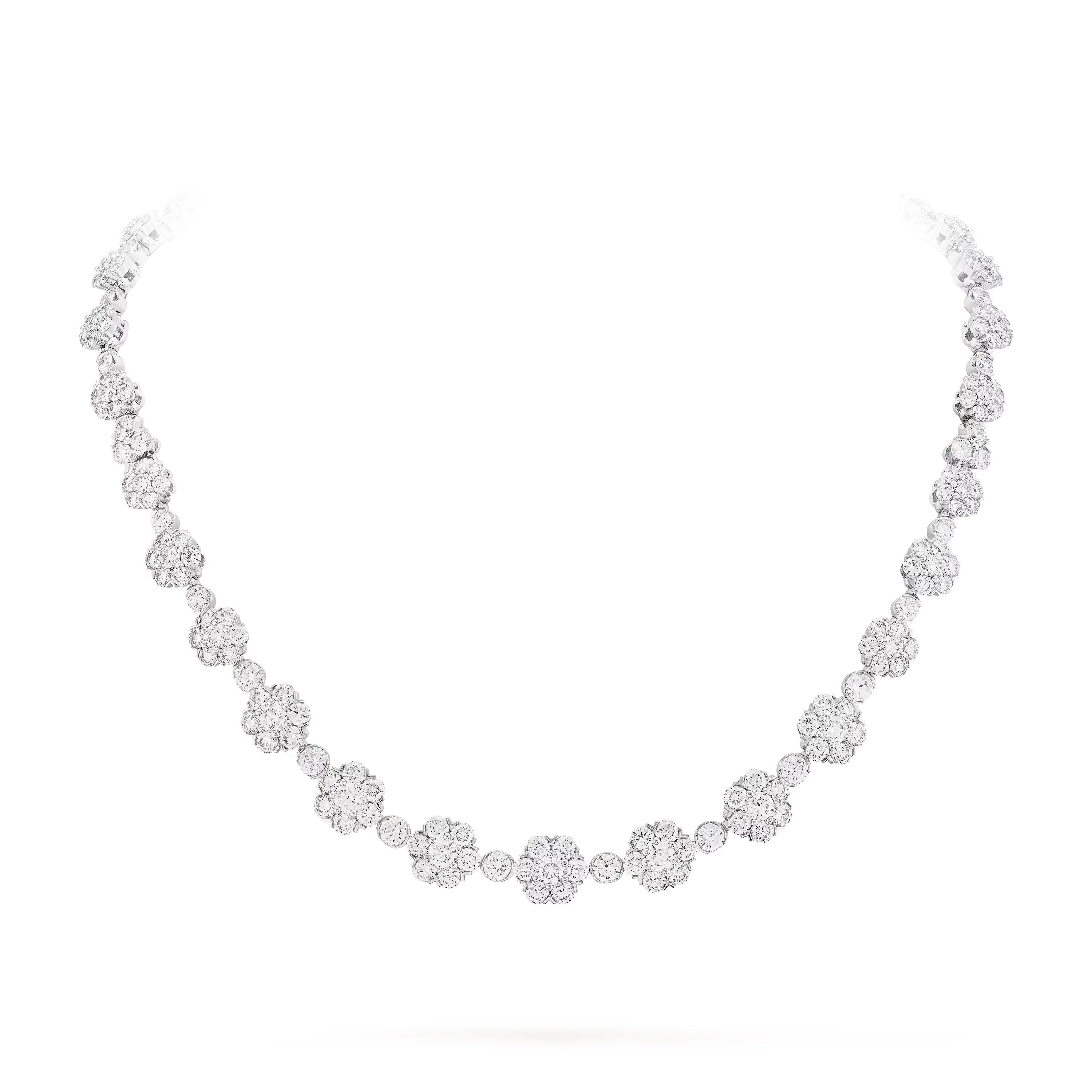 Carave Paris Floral Diamond Tennis Necklace