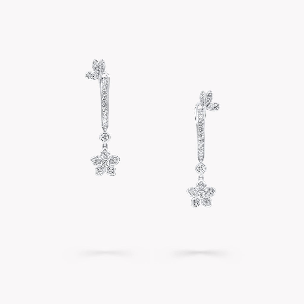 Carave Paris Floral Drop Diamond Earrings