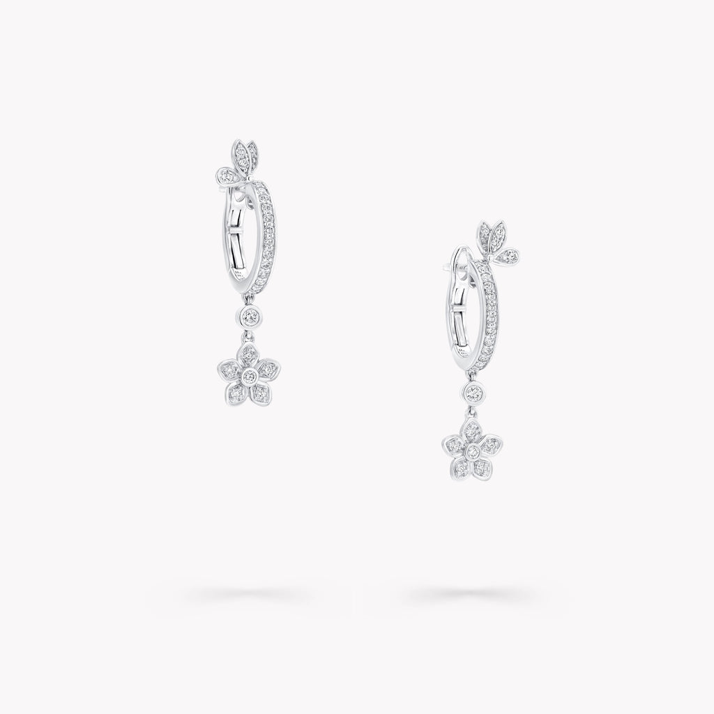 Carave Paris Floral Drop Diamond Earrings