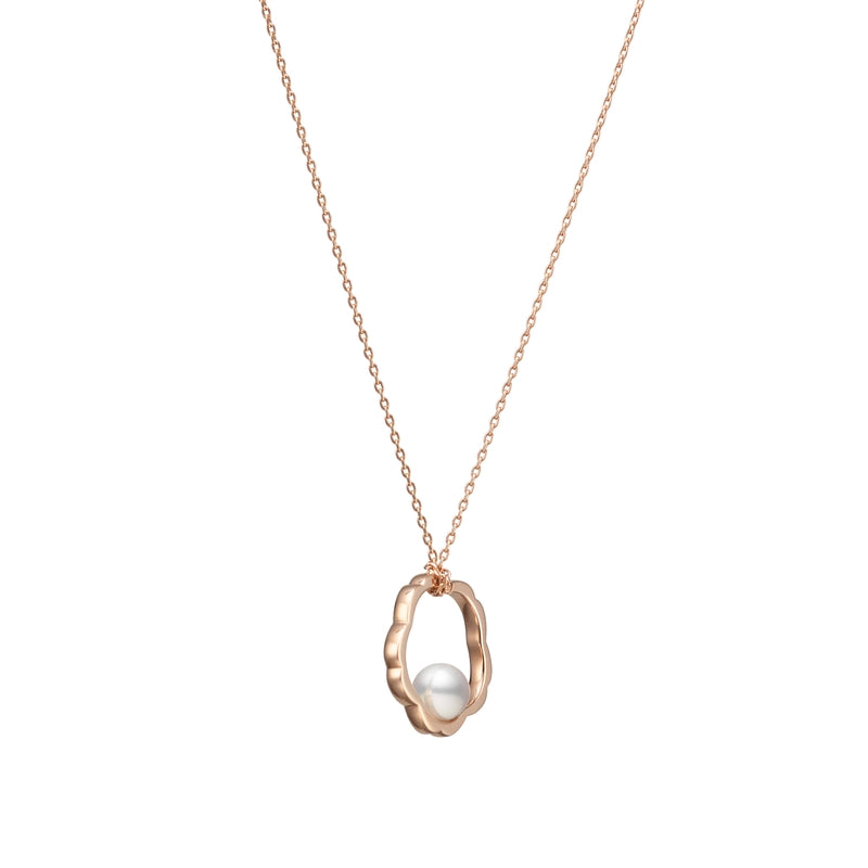 Carave Paris Floral Halo Pearl Pendant Necklace