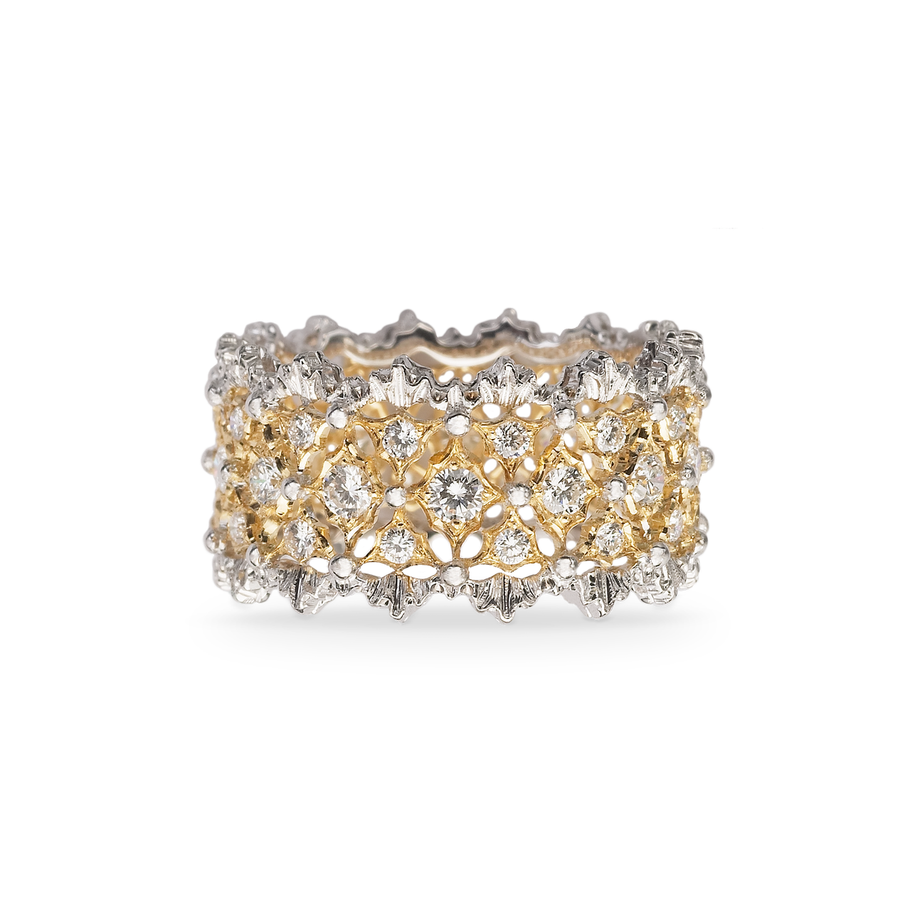 Carave Paris Floral Lattice Diamond Band Ring