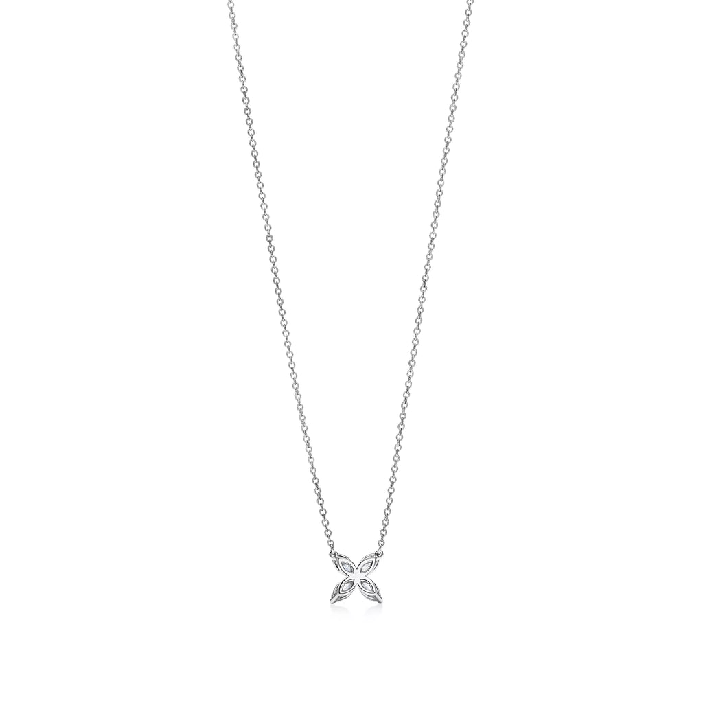 Carave Paris Floral Marquise Diamond Pendant Necklace