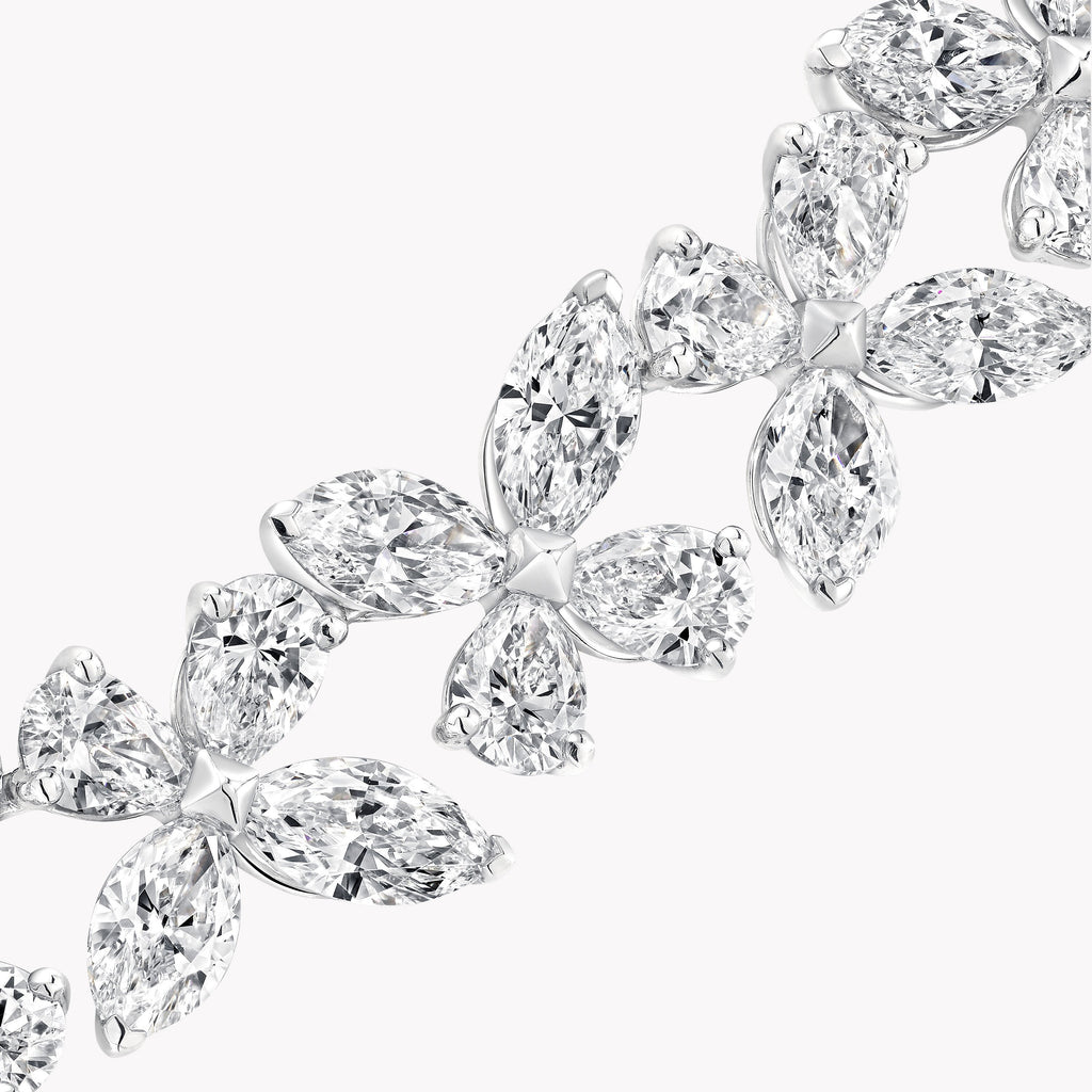 Carave Paris Floral Marquise Diamond Tennis Necklace