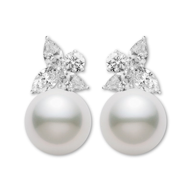 Carave Paris Floral Pearl Stud Earrings