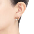 Carave Paris Floral Pearl Stud Earrings