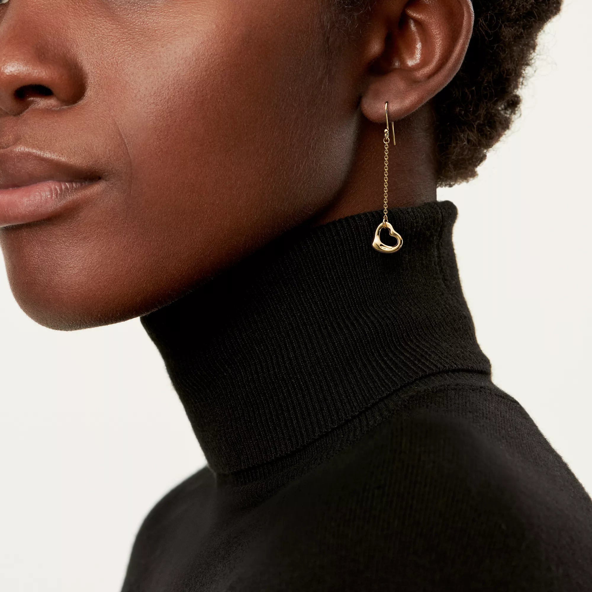 Carave Paris Fluid Heart Drop Chain Earrings