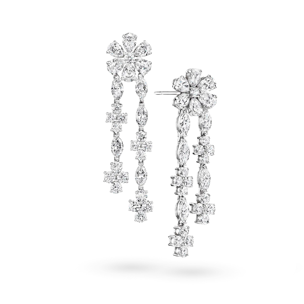 Carave Paris Forget Me Not Diamond Drop Earrings