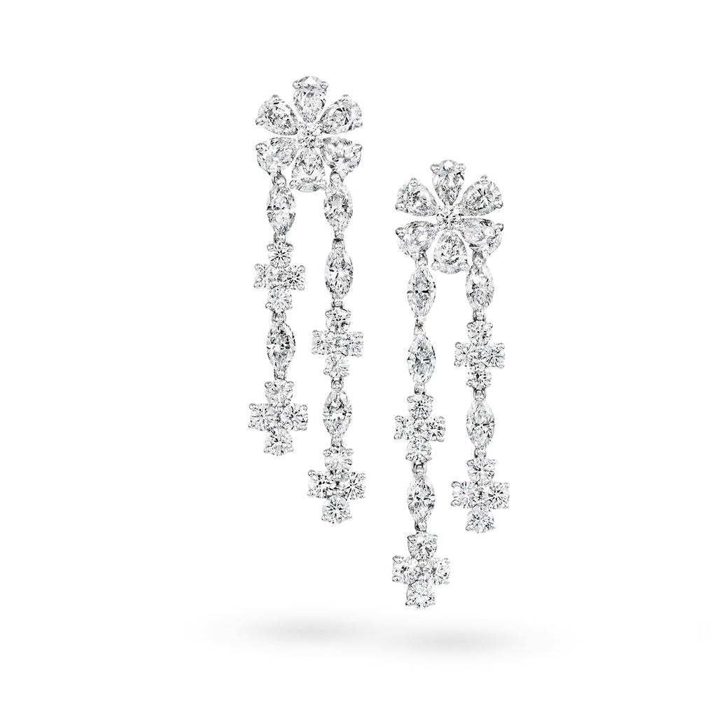 Carave Paris Forget Me Not Diamond Drop Earrings