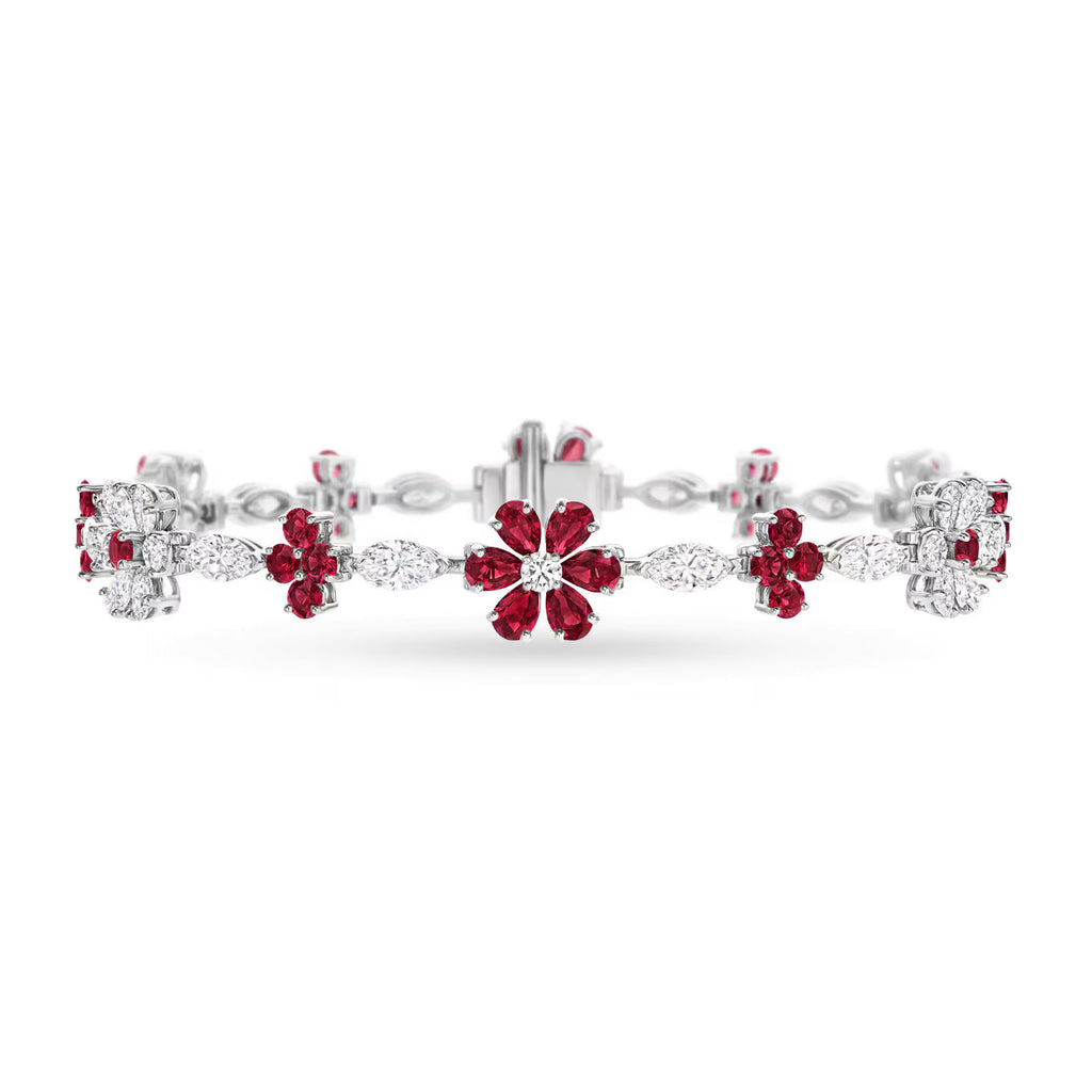 Carave Paris Forget Me Not Ruby Diamond Bracelet