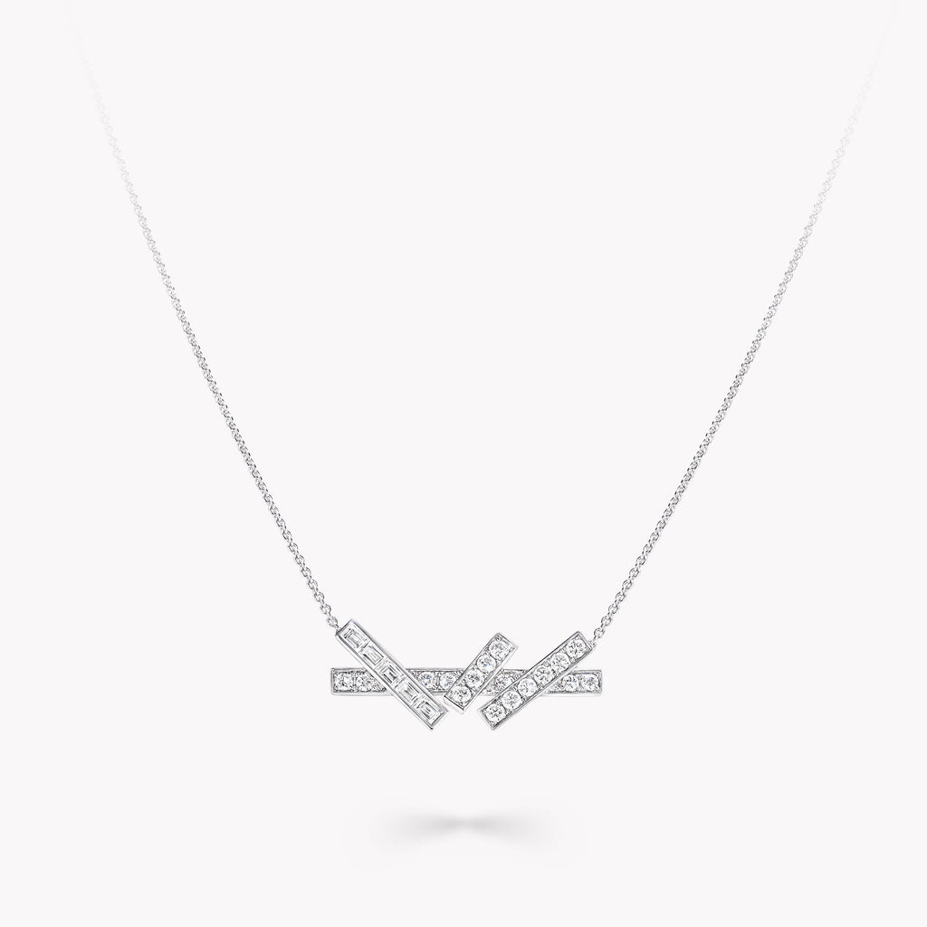 Carave Paris Geometric Diamond Bar Pendant Necklace