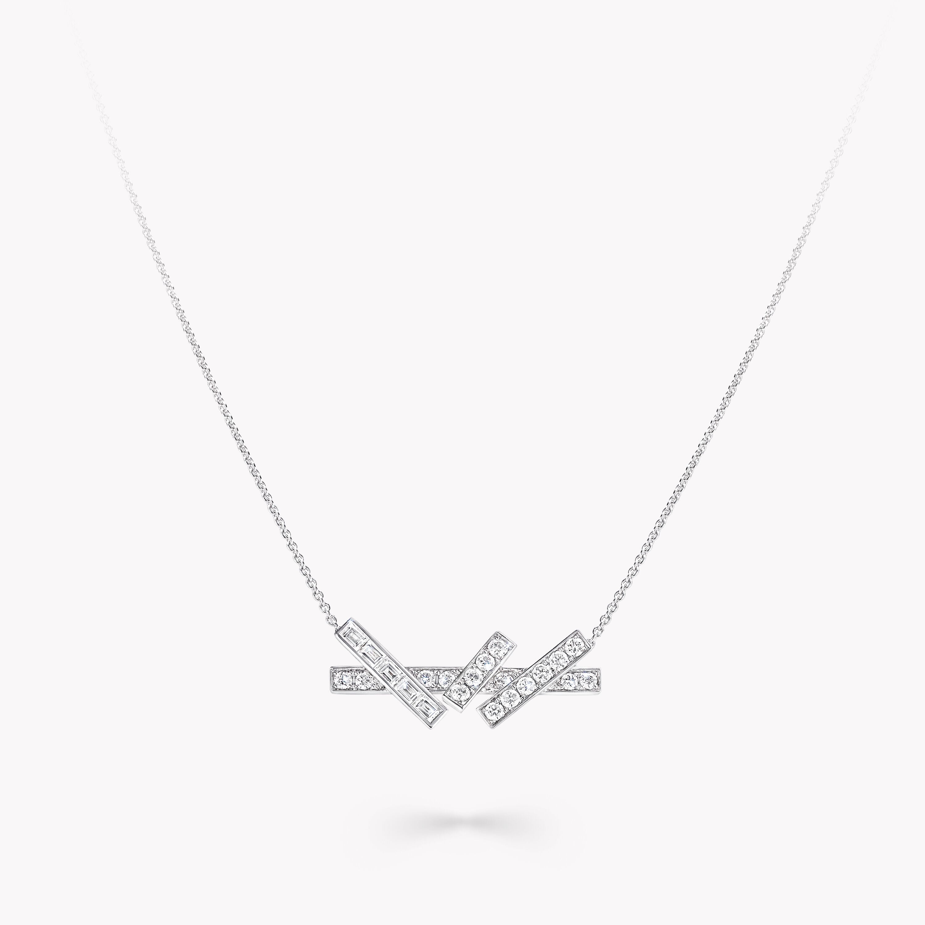 Carave Paris Geometric Diamond Bar Pendant Necklace