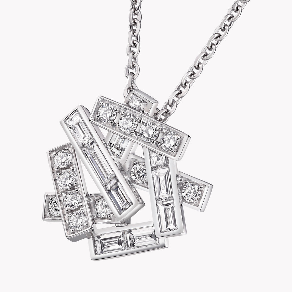 Carave Paris Geometric Diamond Cluster Pendant Necklace