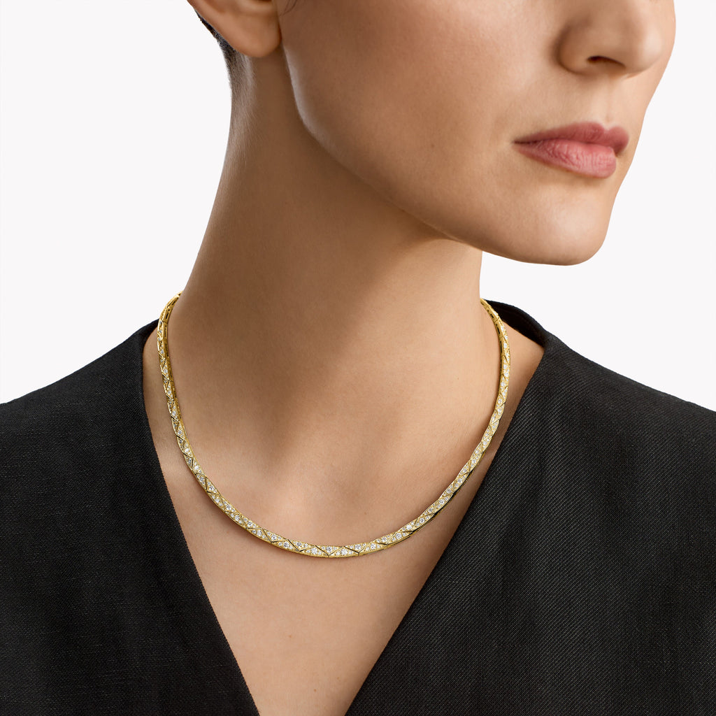 Carave Paris Geometric Diamond Collar Necklace