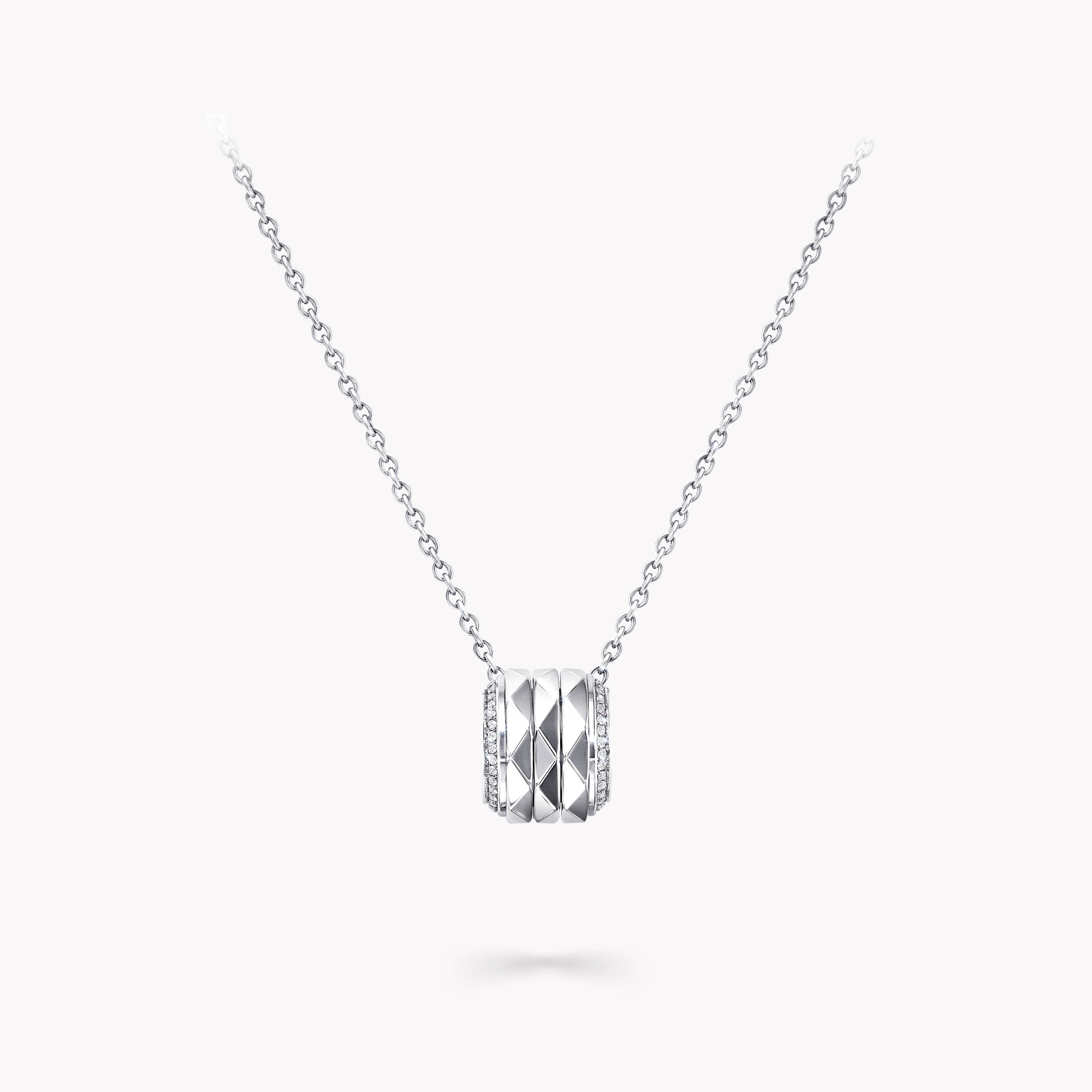 Carave Paris Geometric Diamond Cylinder Pendant Necklace