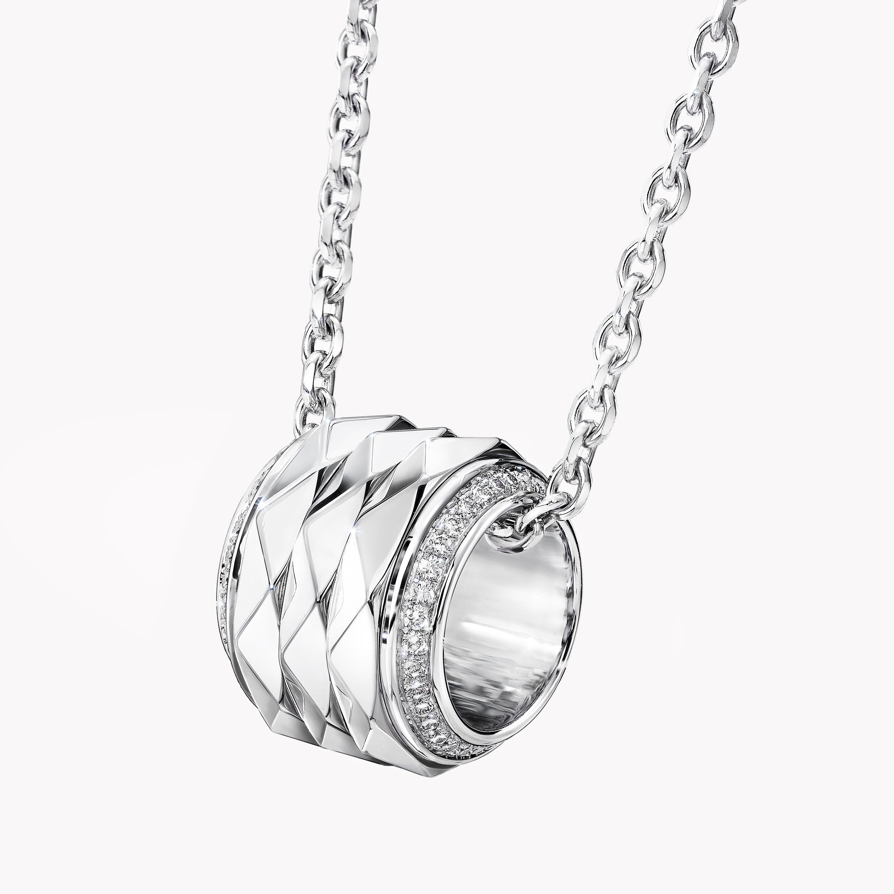 Carave Paris Geometric Diamond Cylinder Pendant Necklace