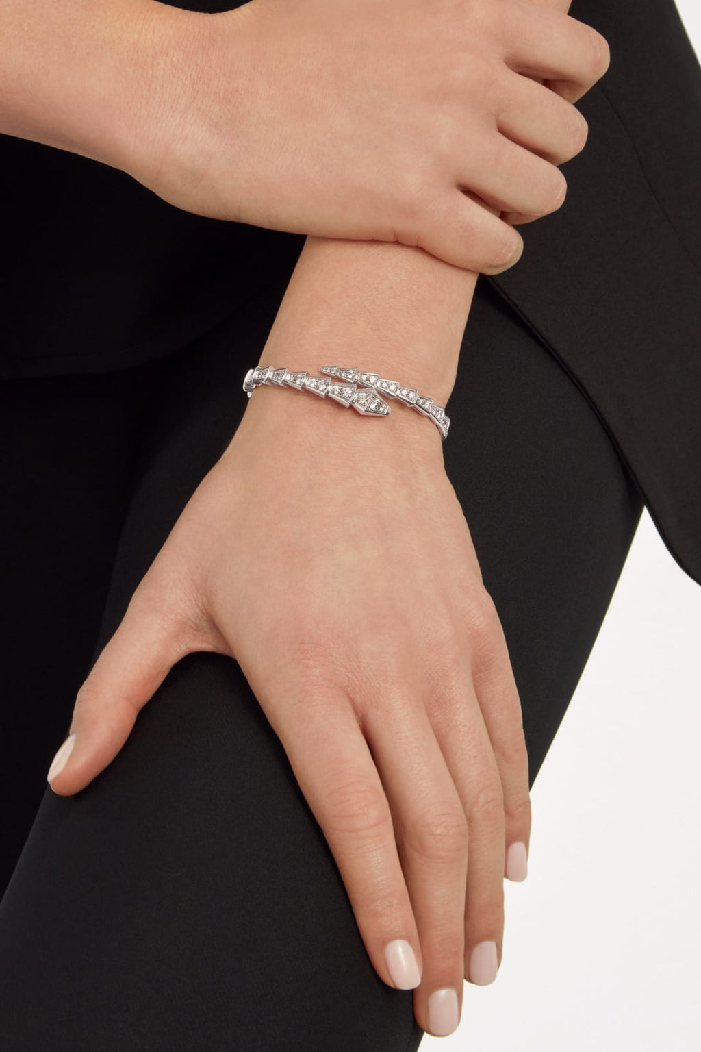 Carave Paris Serpenti Flex Diamond Open Cuff Bracelet