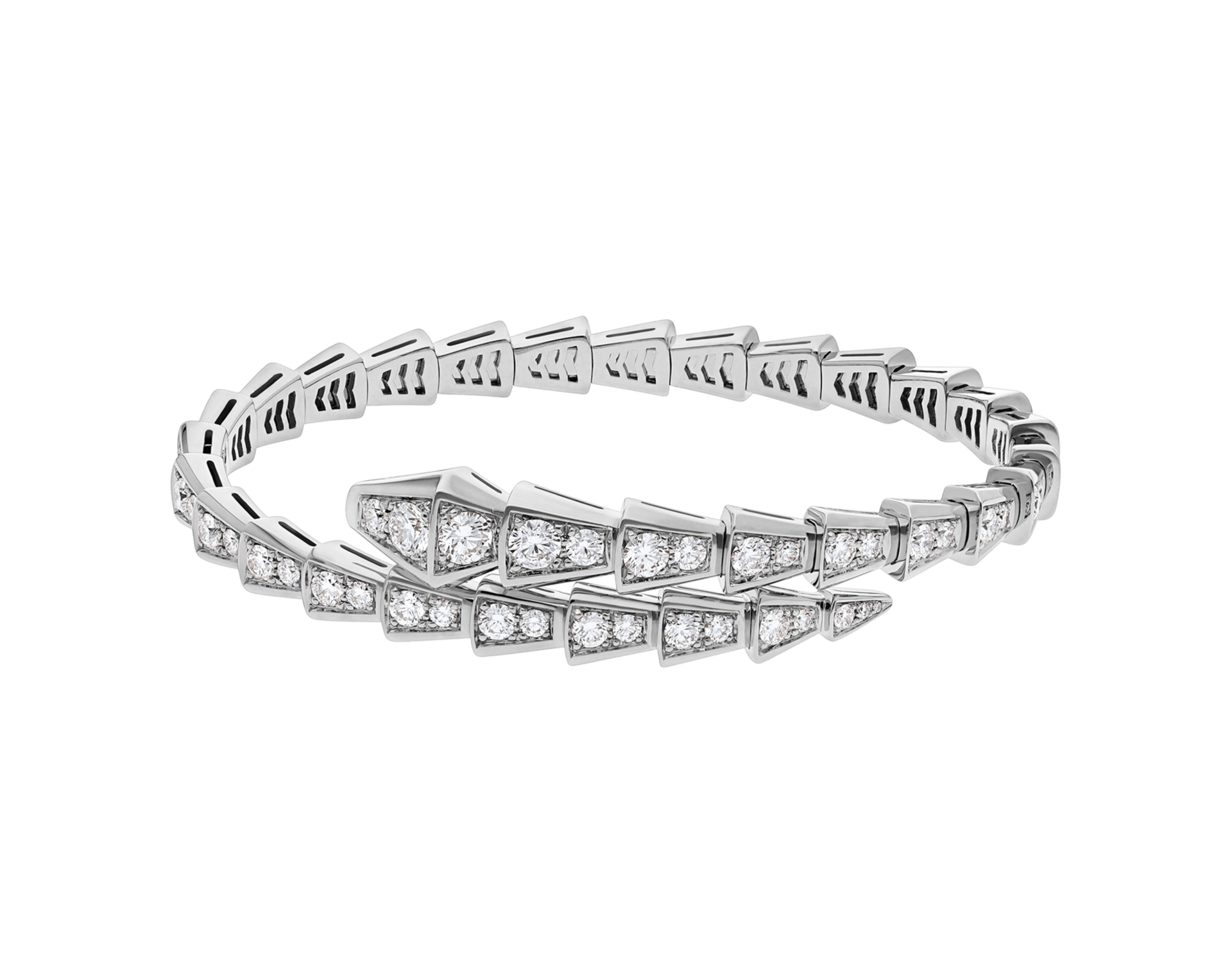 Carave Paris Serpenti Flex Diamond Open Cuff Bracelet