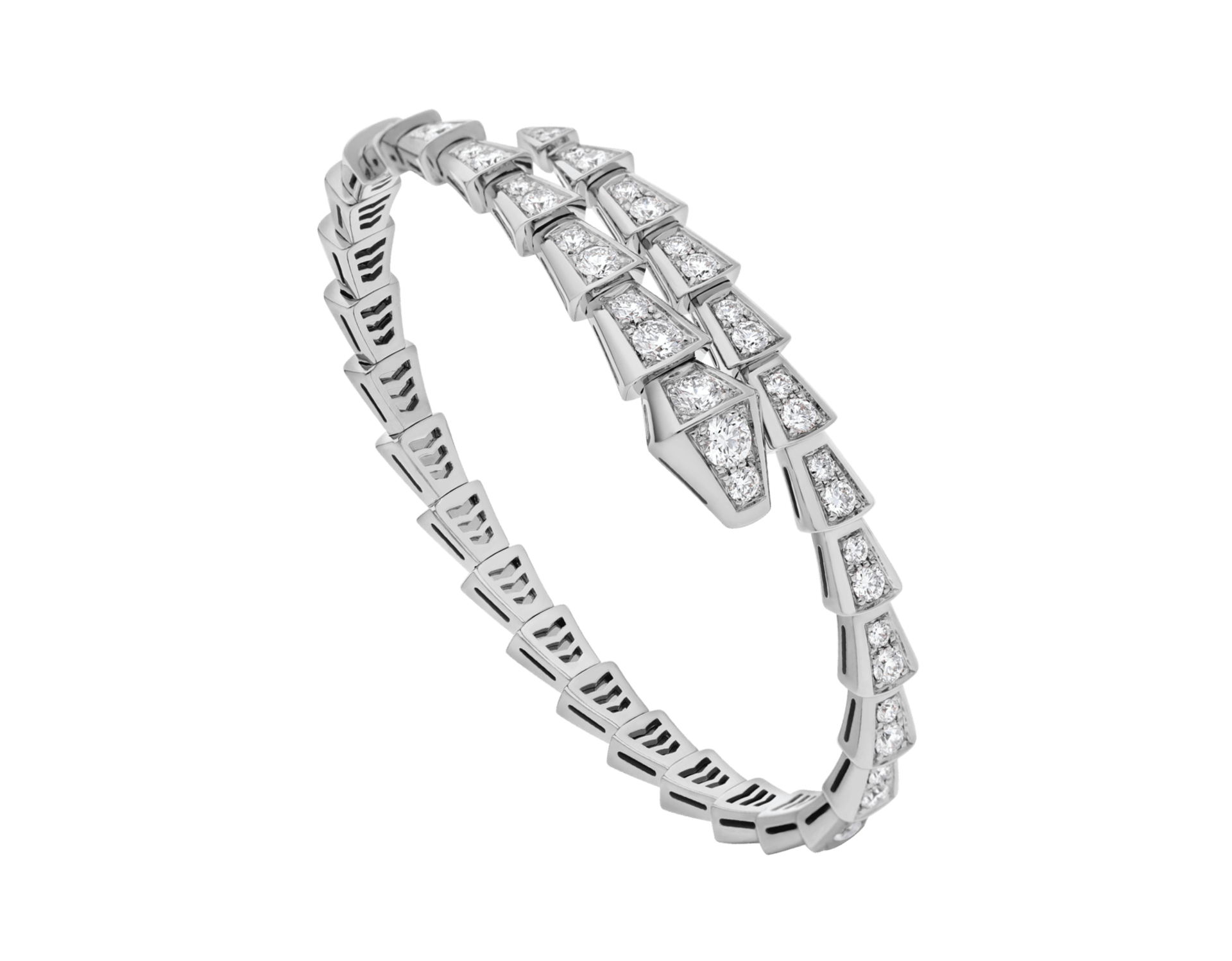 Carave Paris Serpenti Flex Diamond Open Cuff Bracelet