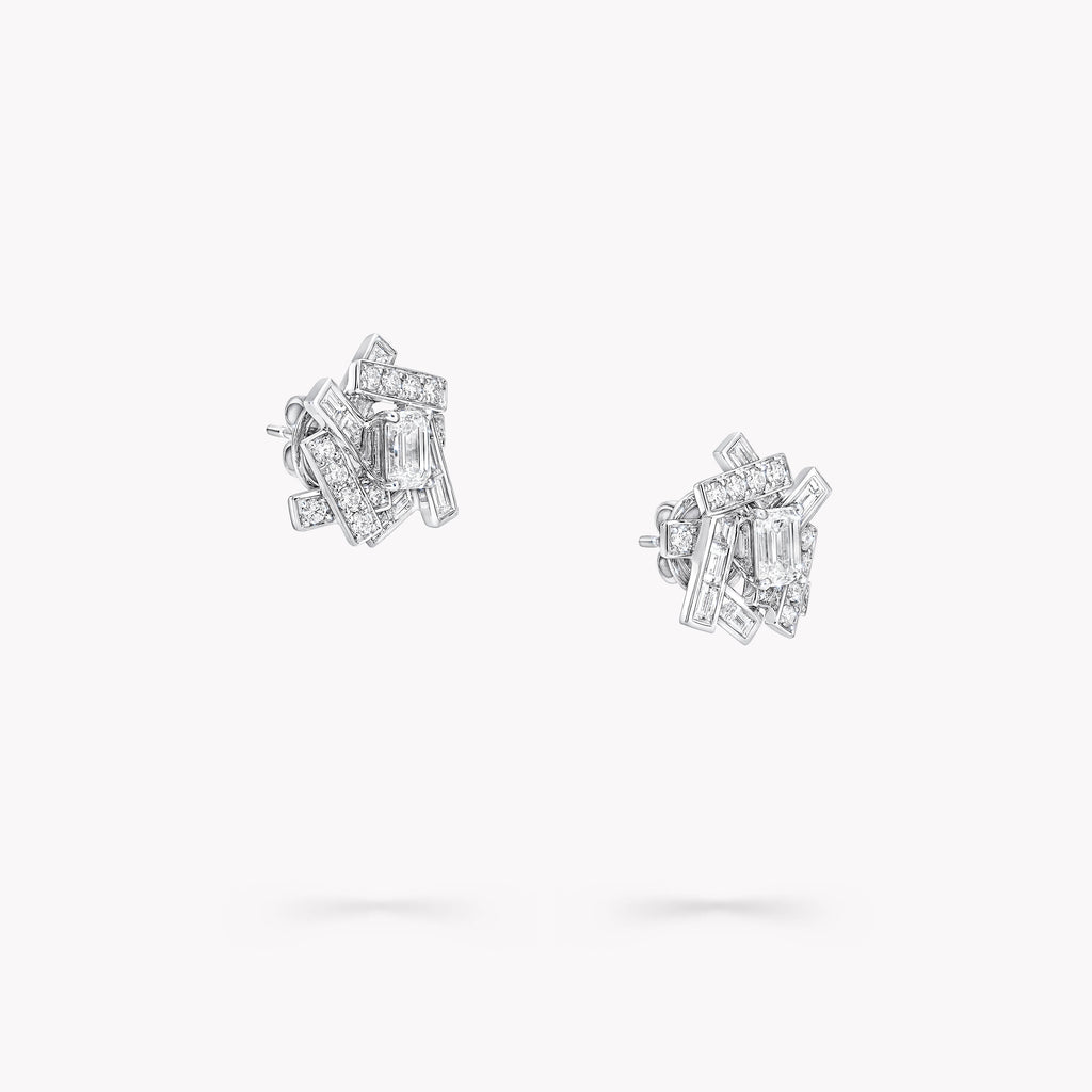 Carave Paris Geometric Diamond Stud Earrings