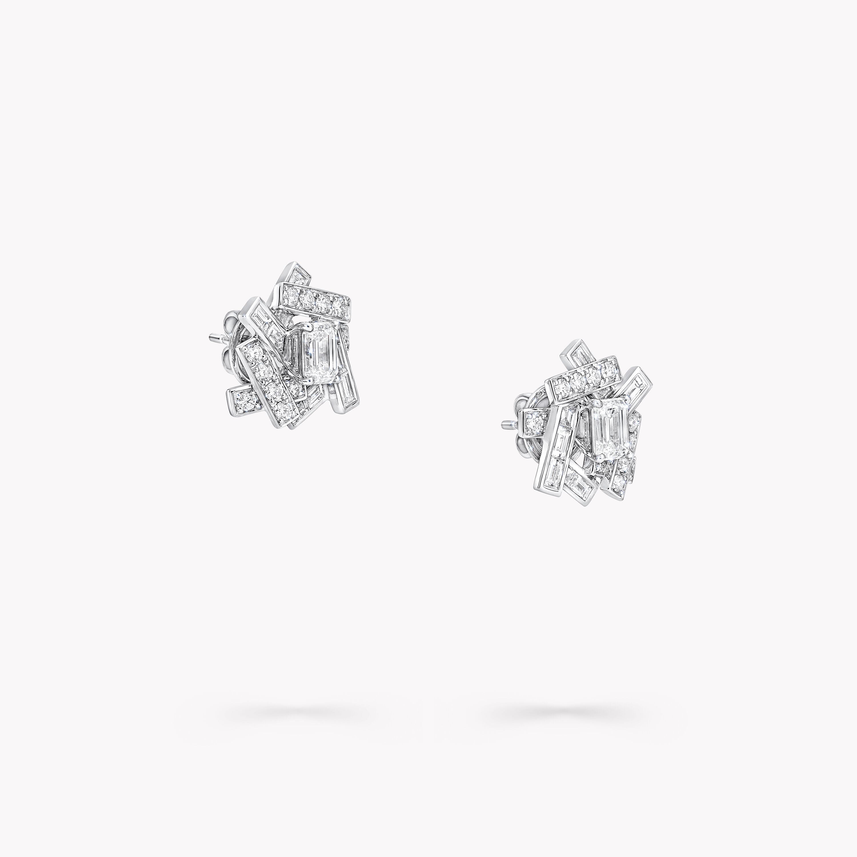 Carave Paris Geometric Diamond Stud Earrings