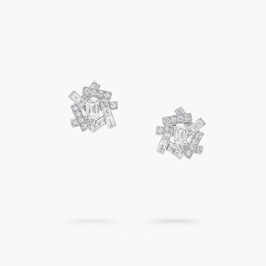 Carave Paris Geometric Diamond Stud Earrings