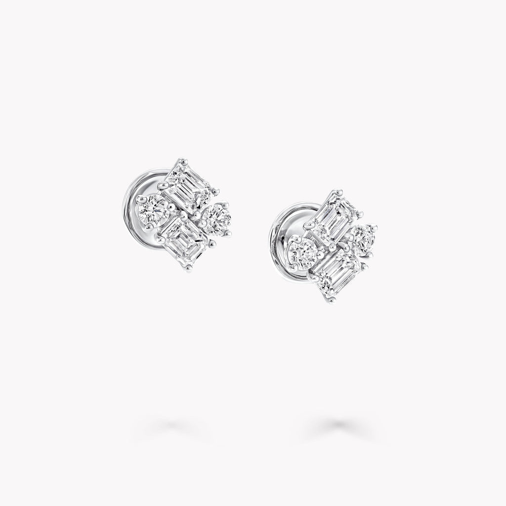 Carave Paris Geometric Diamond Stud Earrings