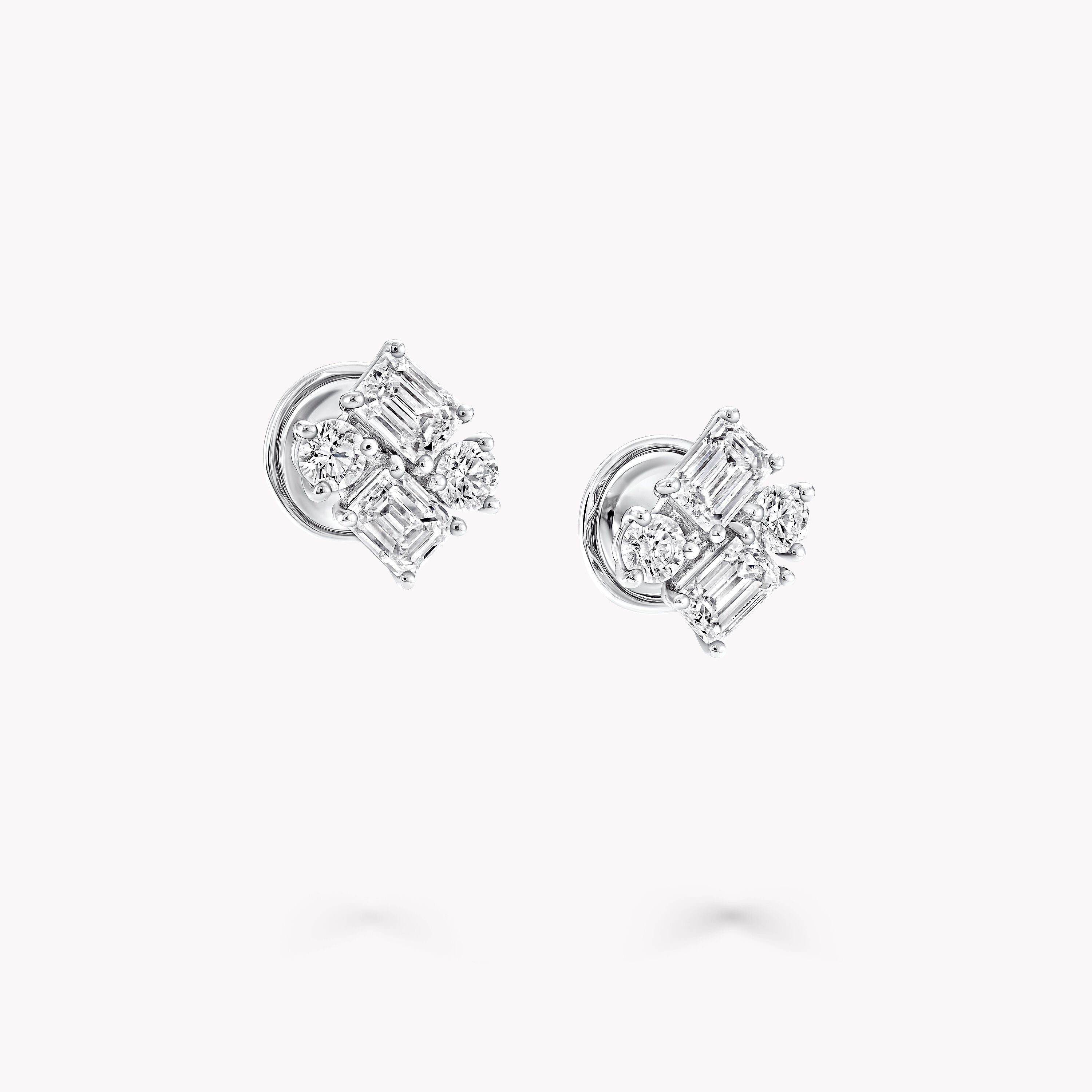 Carave Paris Geometric Diamond Stud Earrings