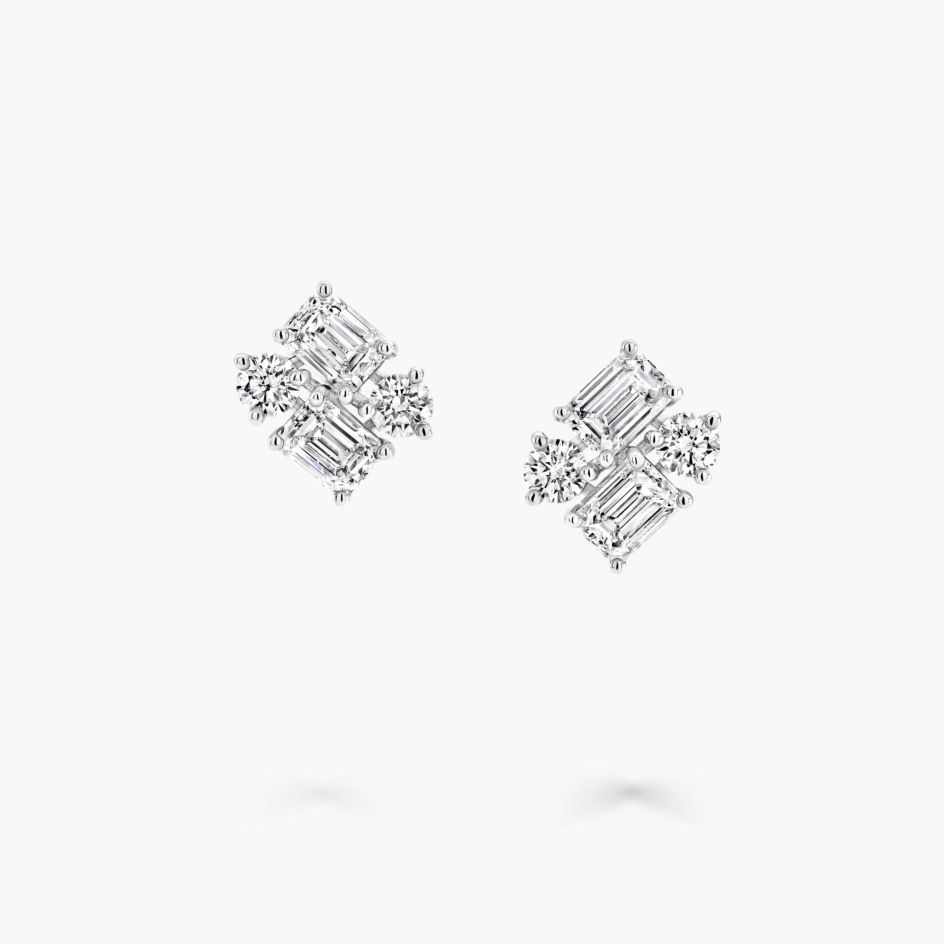 Carave Paris Geometric Diamond Stud Earrings