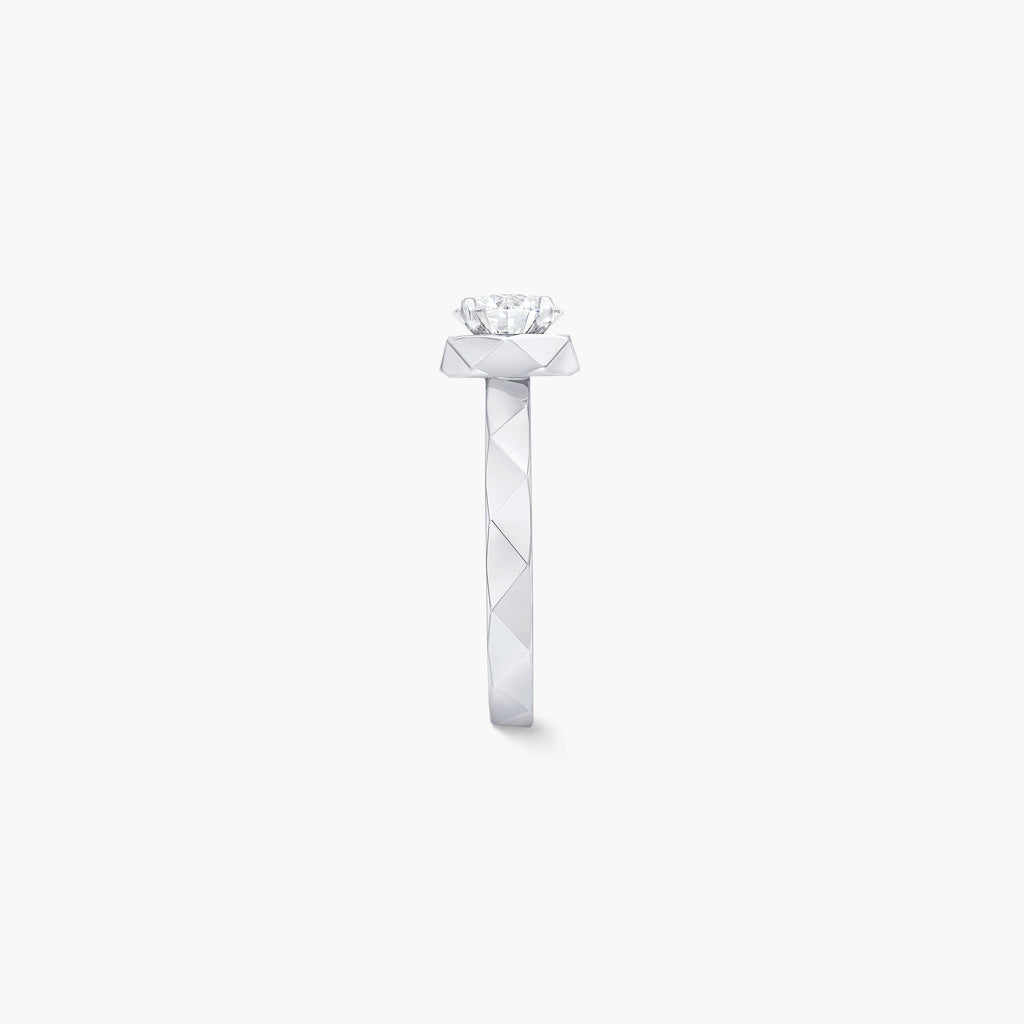 Carave Paris Geometric Round Brilliant Solitaire Diamond Ring