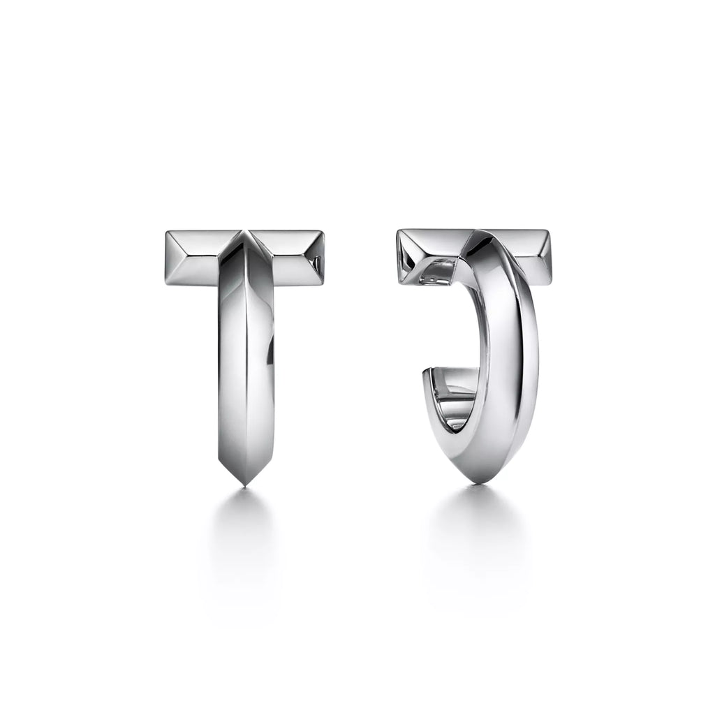 Carave Paris Geometric T Huggie Hoop Earrings