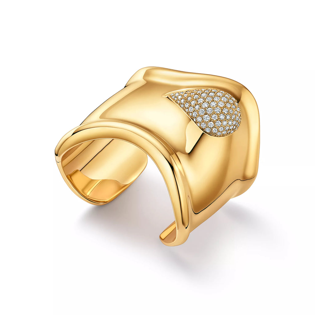 Carave Paris Gold Bone Cuff Bracelet with Stone Detail for Women