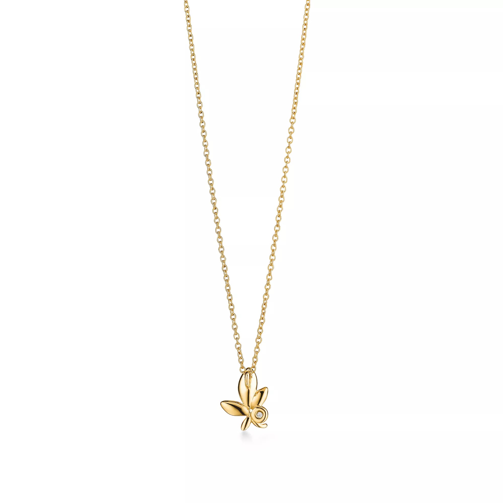Carave Paris Butterfly Solitaire Pendant Necklace in Gold