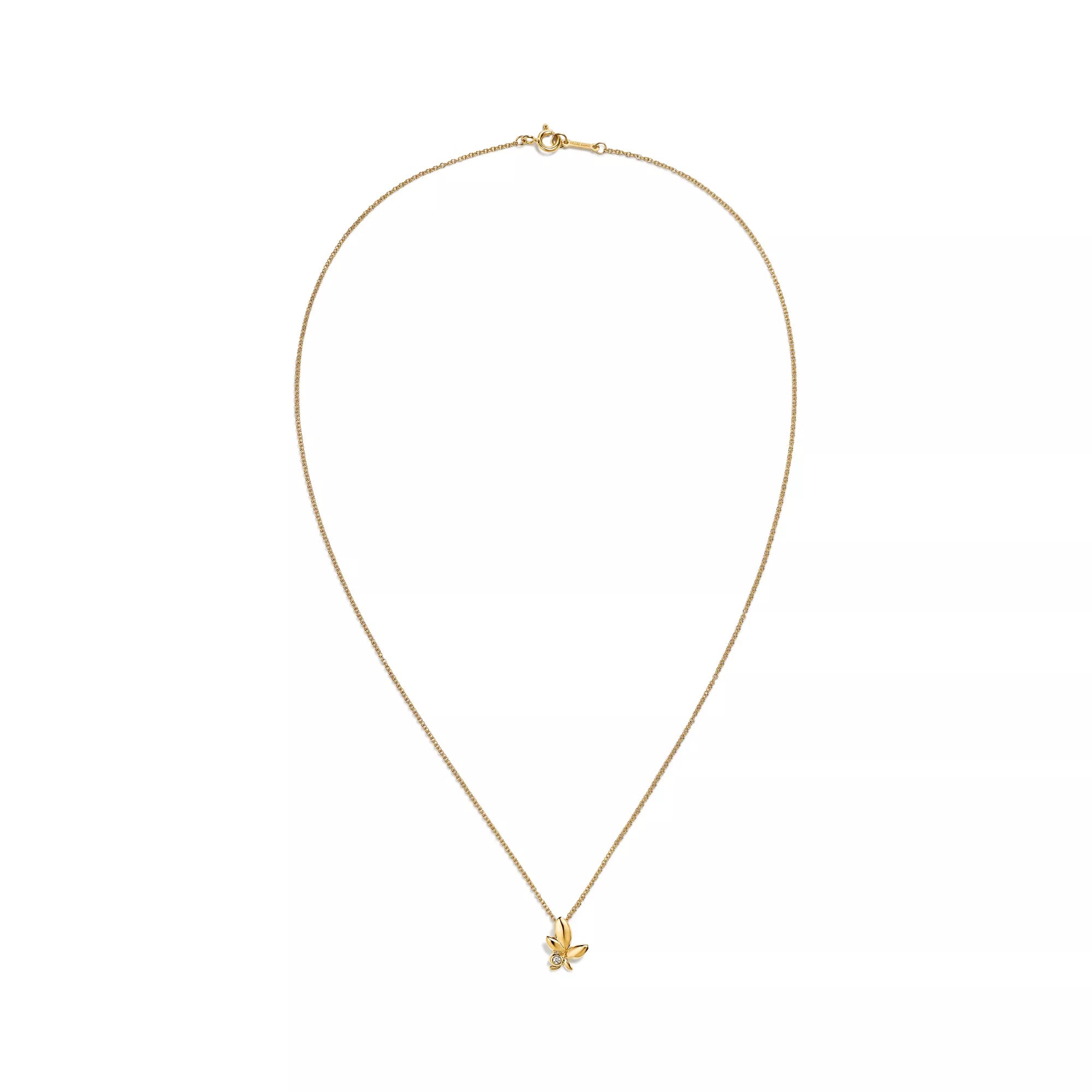 Carave Paris Butterfly Solitaire Pendant Necklace in Gold
