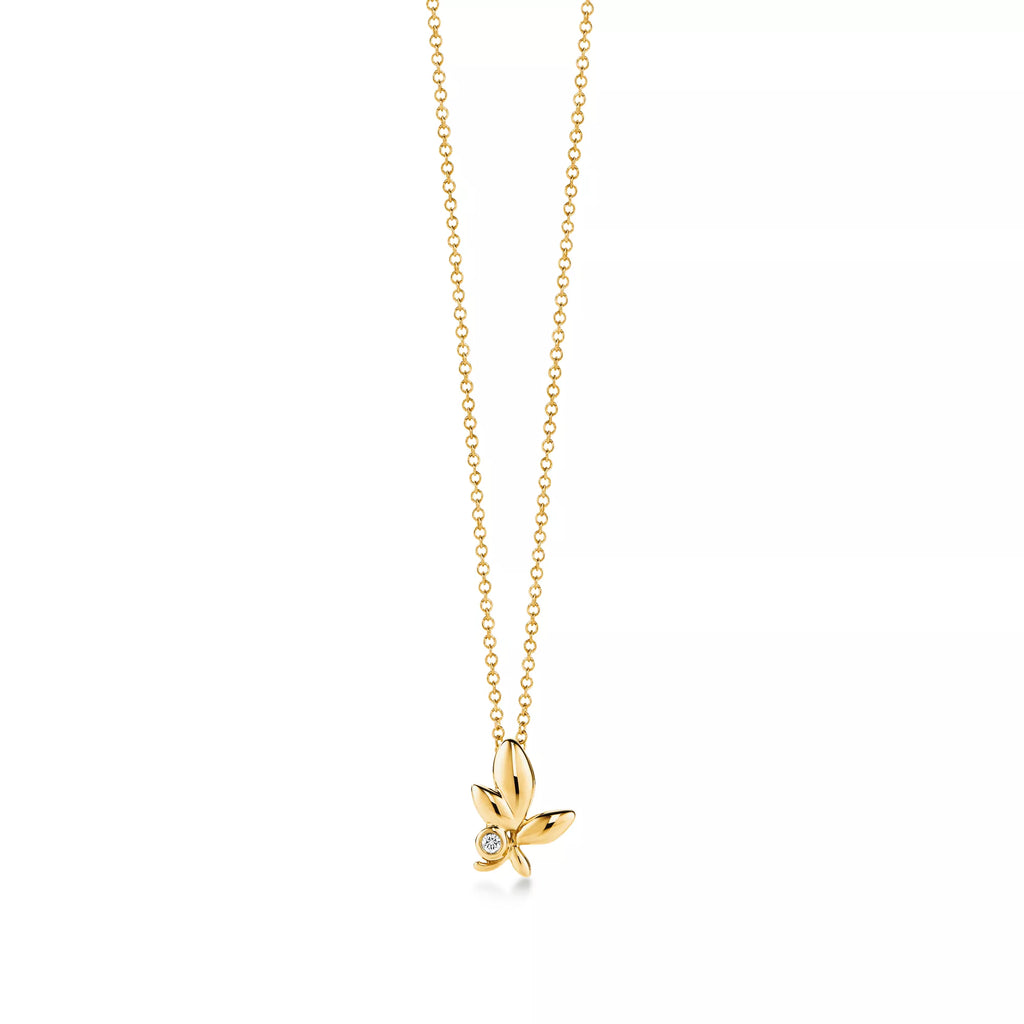 Carave Paris Butterfly Solitaire Pendant Necklace in Gold
