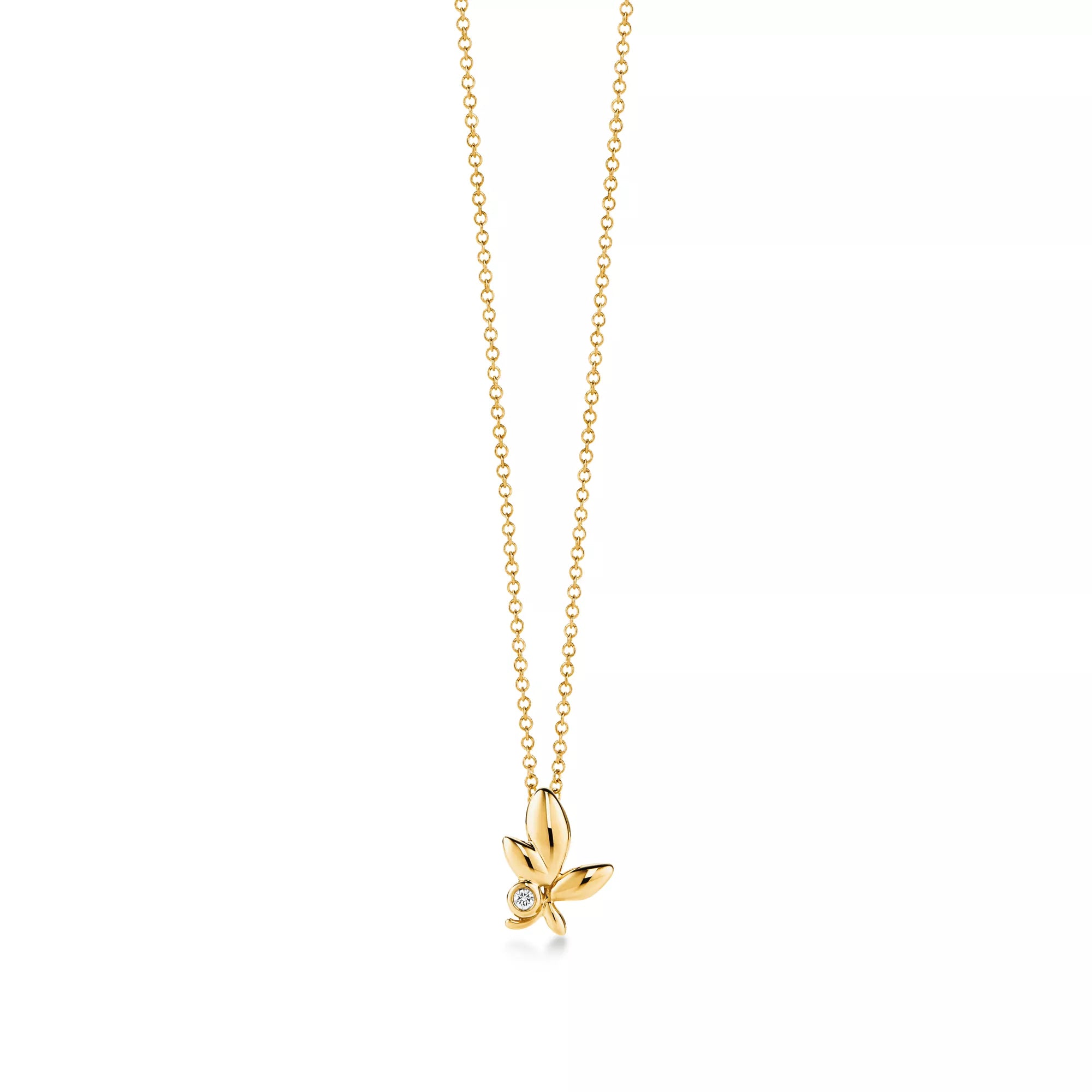 Carave Paris Butterfly Solitaire Pendant Necklace in Gold
