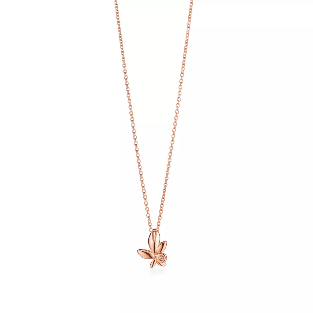 Carave Paris Butterfly Solitaire Pendant Necklace in Gold