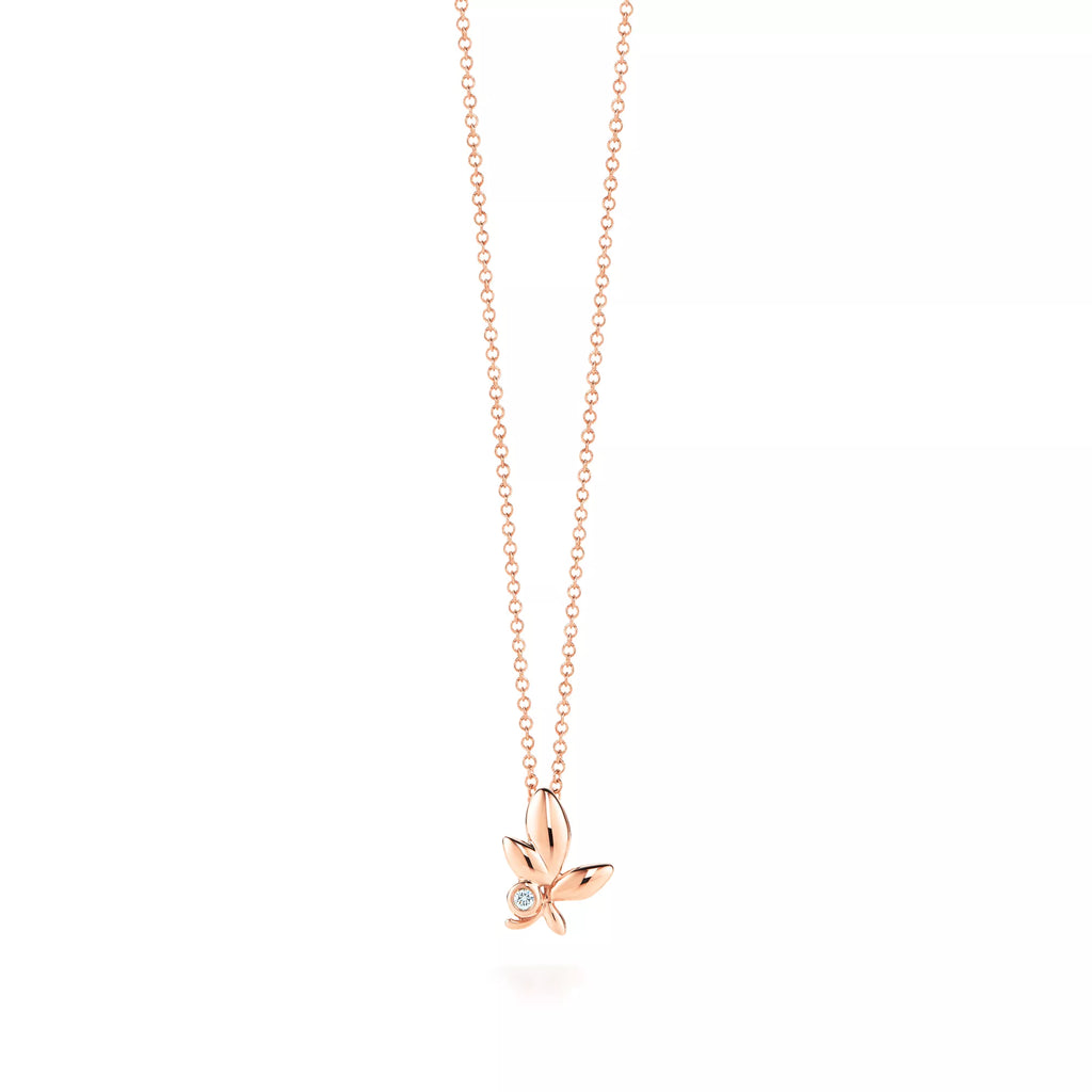 Carave Paris Butterfly Solitaire Pendant Necklace in Gold