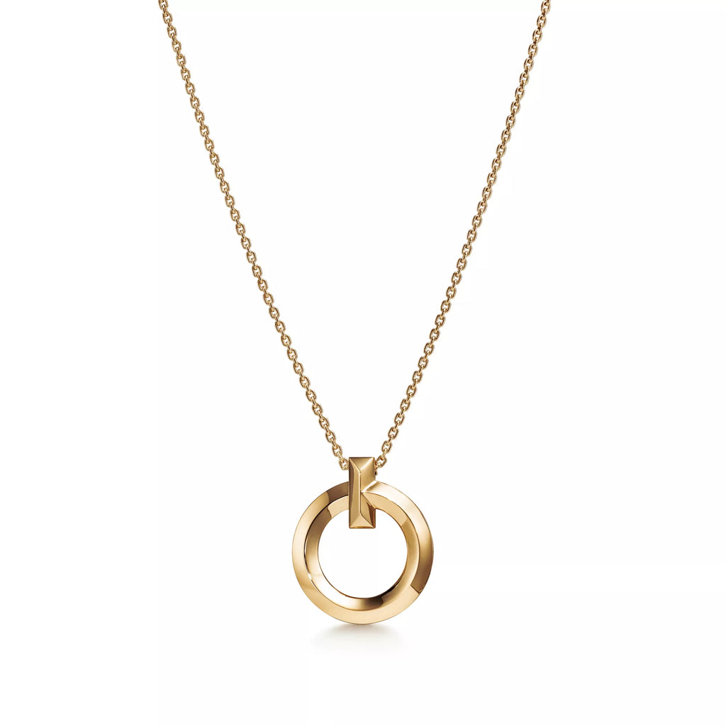 Carave Paris Rose Gold Circle Pendant Necklace