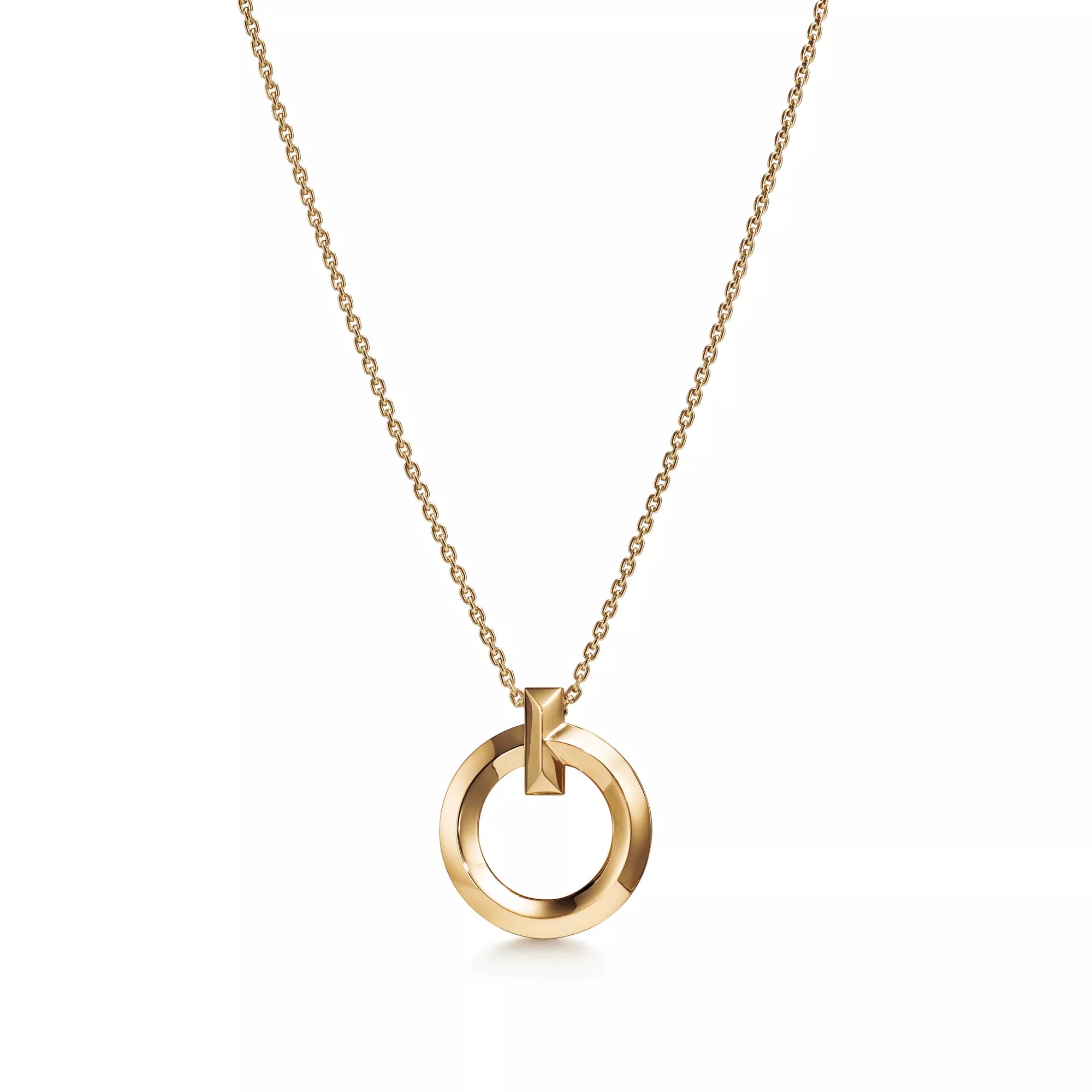 Carave Paris Rose Gold Circle Pendant Necklace
