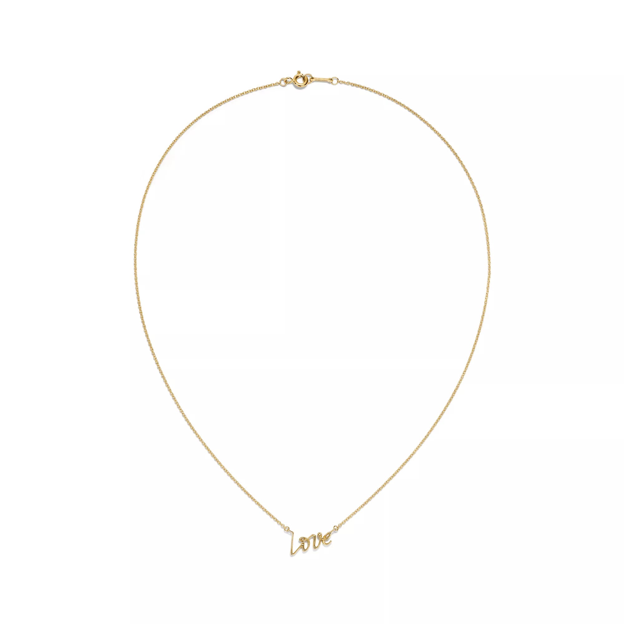 Carave Paris Love Script Necklace in Gold