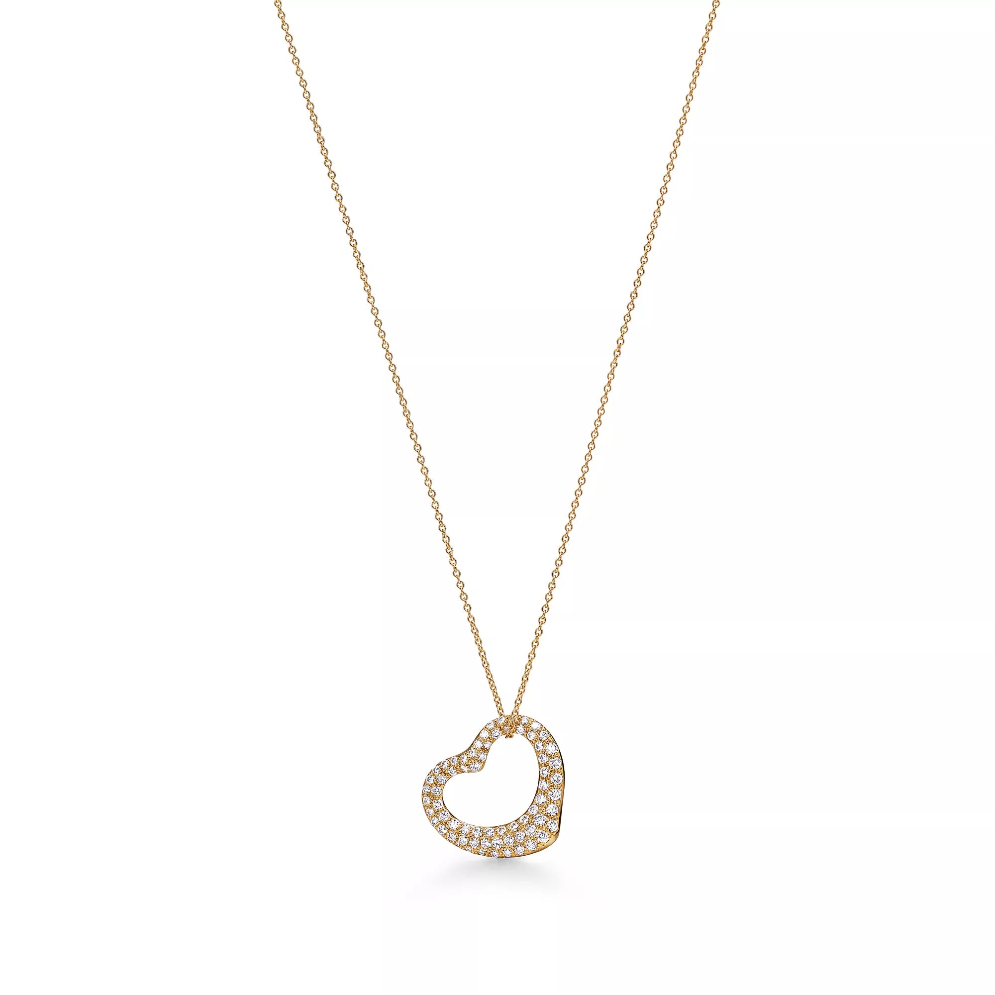 Carave Paris Pavé Open Heart Necklace in Gold