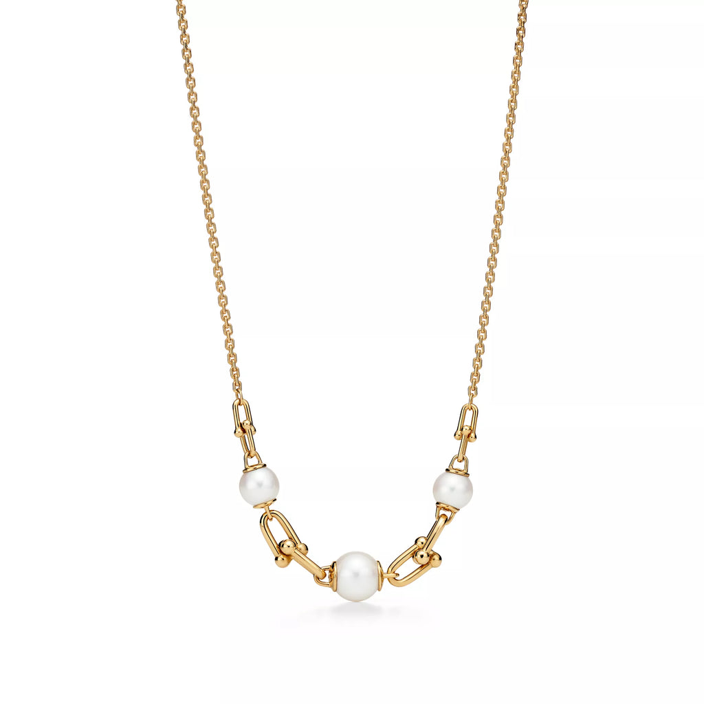 Carave Paris Gold Pearl Link Accent Necklace