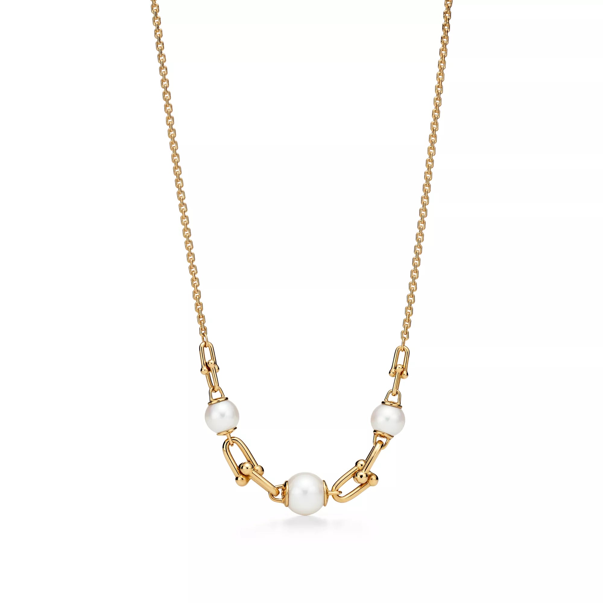 Carave Paris Gold Pearl Link Accent Necklace